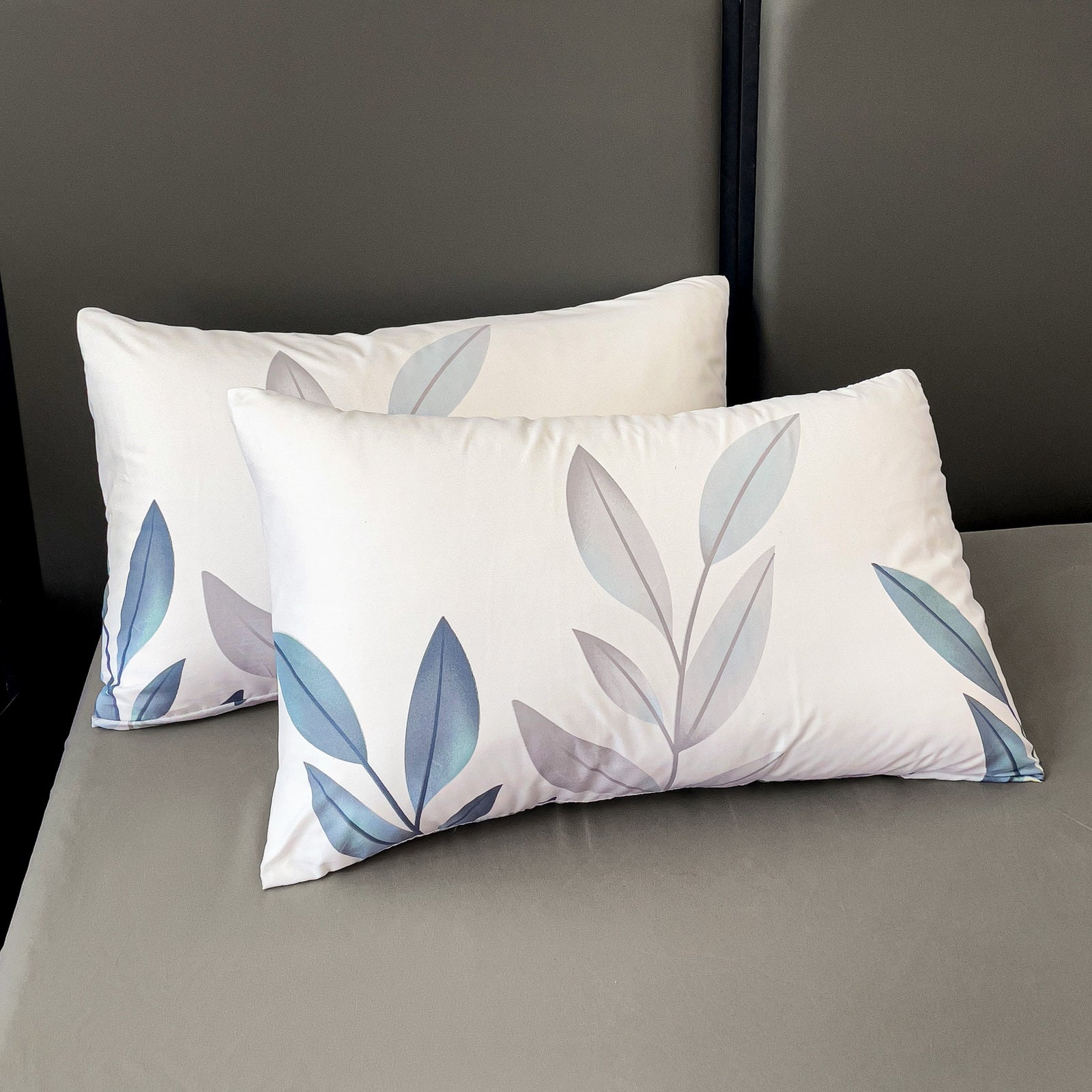 Imagen de Juego de sábanas Sábanas 4 piezas – Estampado floral y bajera lisa en color Cama 90 de Meishida